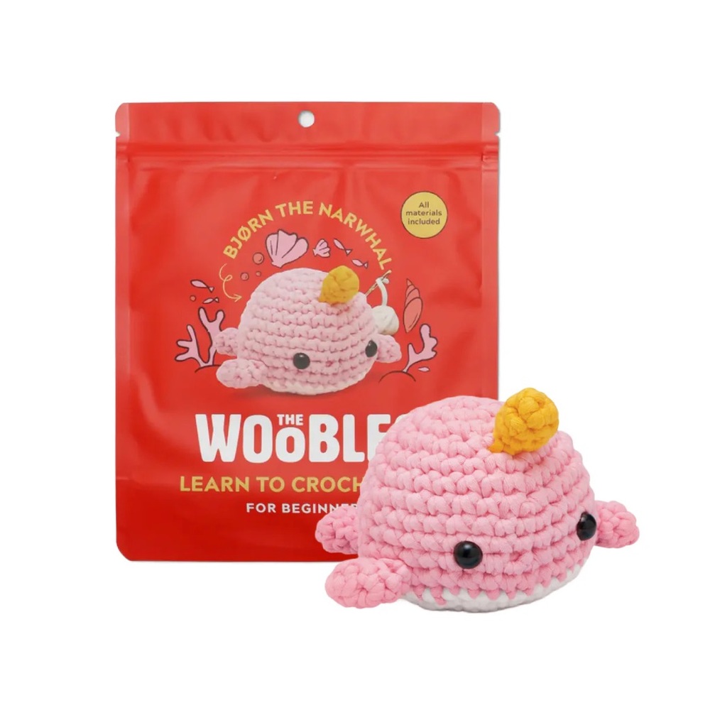 Pink Narwhal Crochet Kit